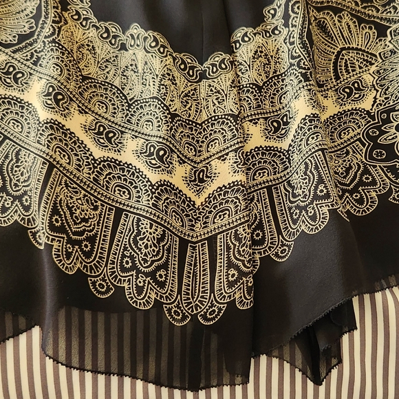 Black Silk Skirt, Lined, Size 12, Spirit by Coldwater Creek - Picture 7 of 9